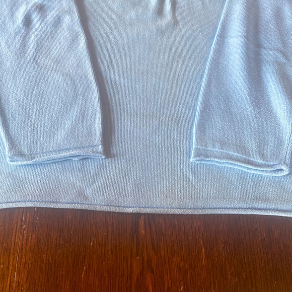 Eddie Bauer, plus size 2X, pale blue, v-neck sweater - Picture 6 of 6